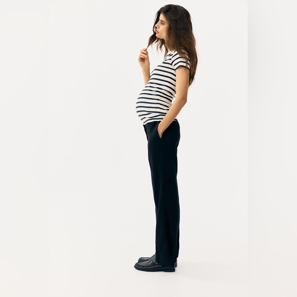 NWT H&M Mama Linen-Blend Dress Pants